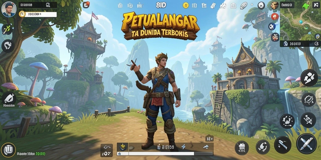 Tampilan gameplay saat menjelajahi dunia terbuka di 8ID.