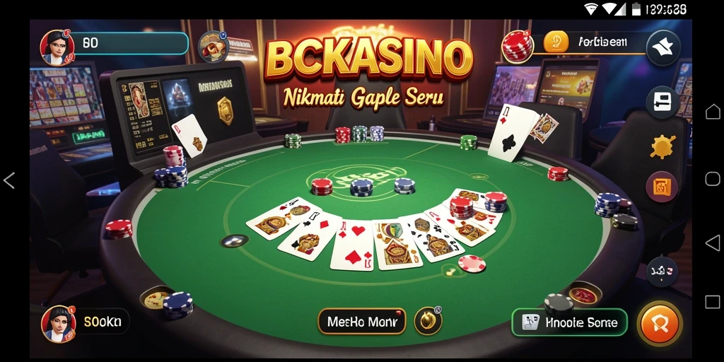 Tampilan tangkapan layar BCKASINO yang menampilkan momen seru permainan Gaple.