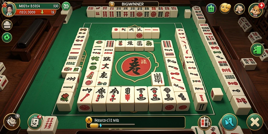 Screenshot gameplay <strong>BIGWINNER</strong> menampilkan aksi seru permainan Mahjong.