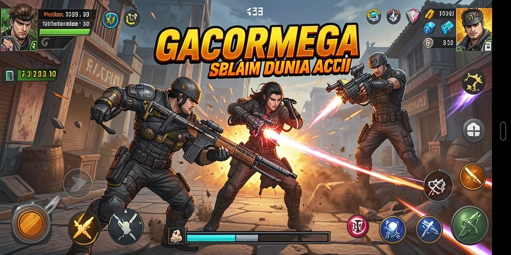 Tampilan gameplay seru dalam GACORMEGA dengan aksi mendebarkan.