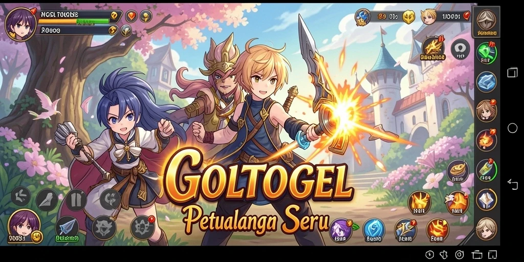 Screenshot menampilkan aksi pertarungan dalam GOLTOGEL yang mendebarkan.