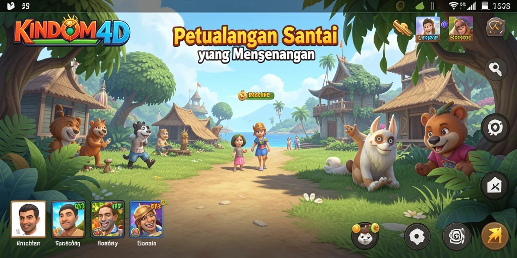 Tampilan menarik dari gameplay KINDOM4D yang penuh warna.