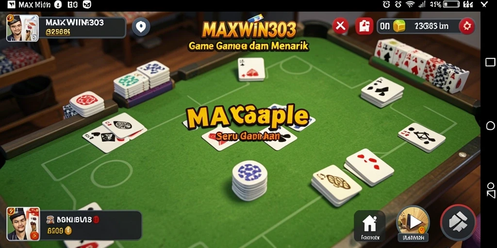 Tampilan gameplay seru dalam permainan Gaple yang menarik