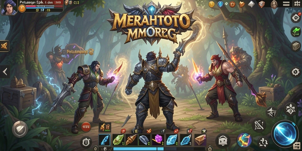 Tampilan gameplay epik dalam dunia MMORPG MERAHTOTO.