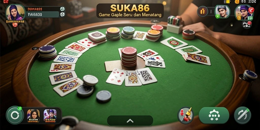 Gameplay seru Gaple di SUKA86 dengan teman-teman.